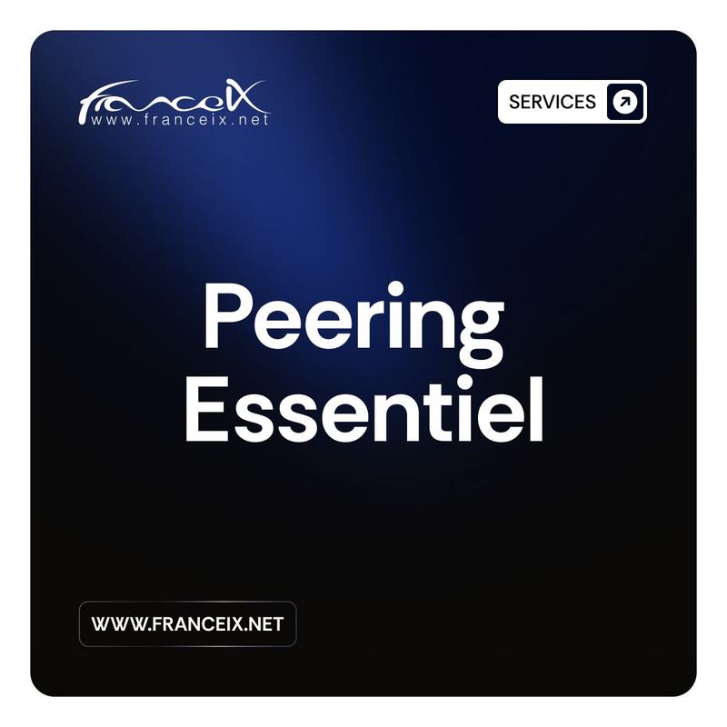 Visuel France-IX « Peering Essentiel », rubrique Services.